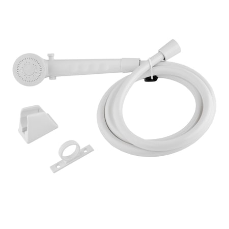 RV SHOWER HEAD & HOSE - WHITE